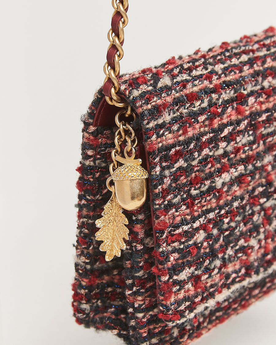 Herren | Pre-Owned & Vintage Bags | Chanel Pre-Owned | Tweed Wallet On Chain Red