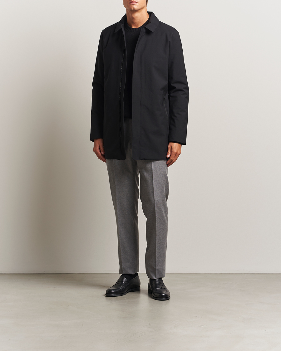 Herren | Jacken | UBR | Regulator Coat Savile Black Wool