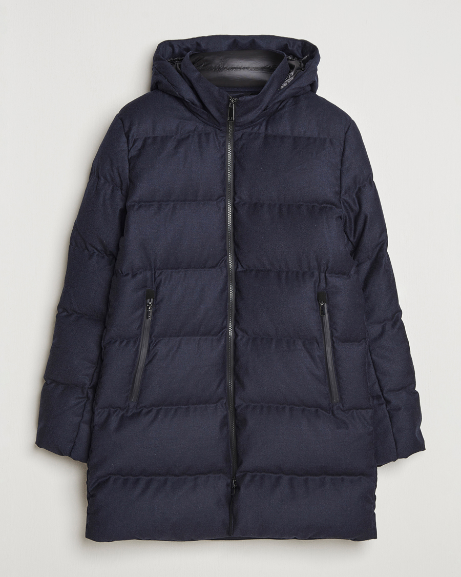 Herren | Jacken | UBR | Concorde Wool Parka Savile Dark Navy Melange