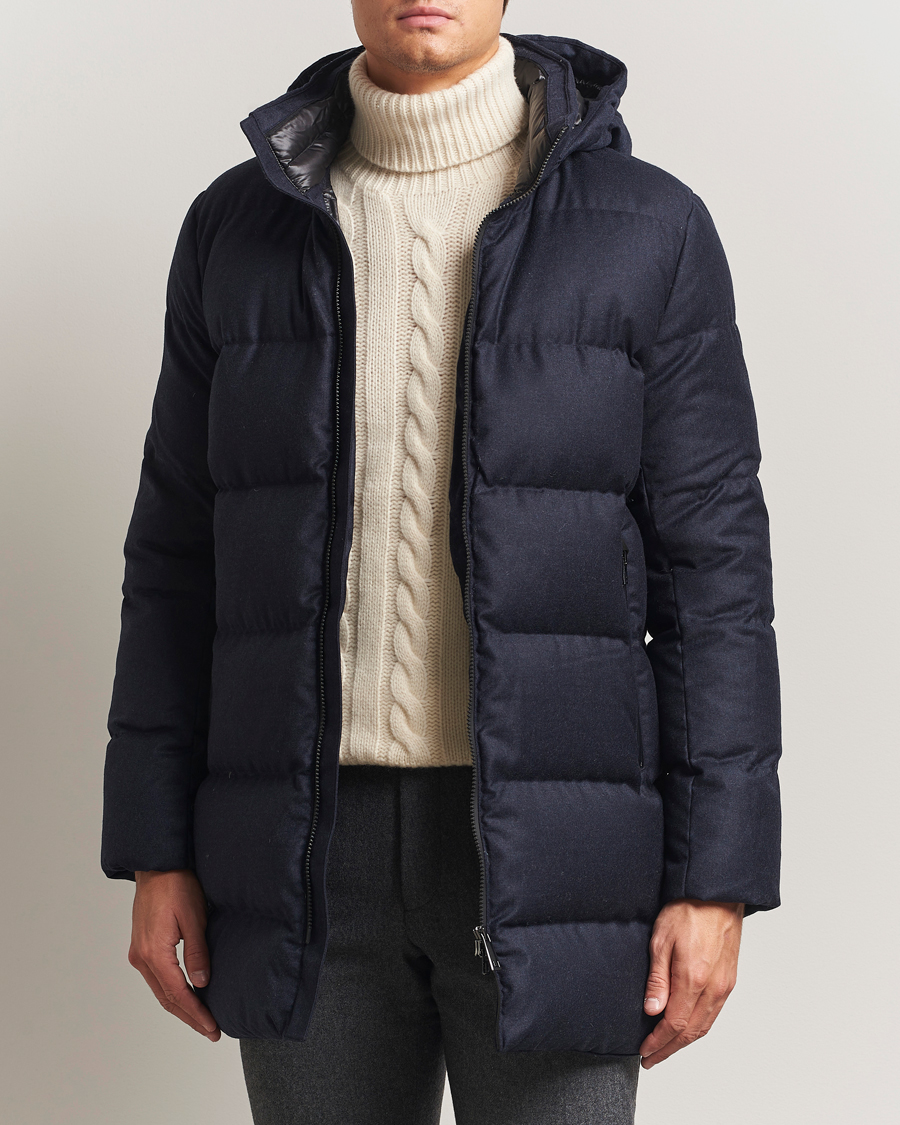 Herren | Jacken | UBR | Concorde Wool Parka Savile Dark Navy Melange