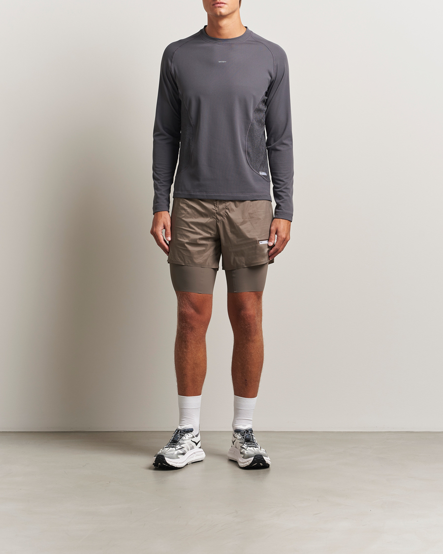 Herren | T-Shirts | Satisfy | FuzzFleece Octa Long Sleeve T-Shirt Phantom