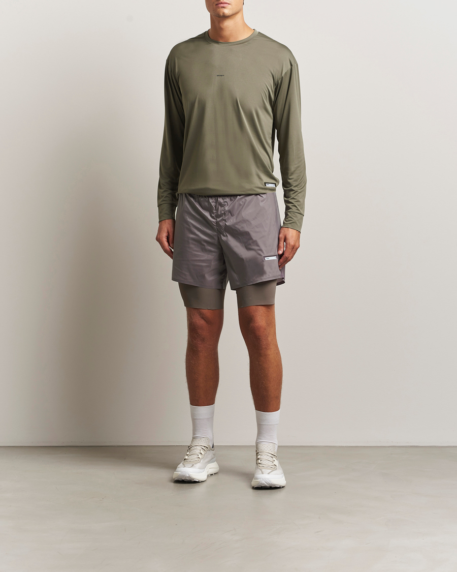 Herren | T-Shirts | Satisfy | AuraLite Long Sleeve T-Shirt Dusty Olive