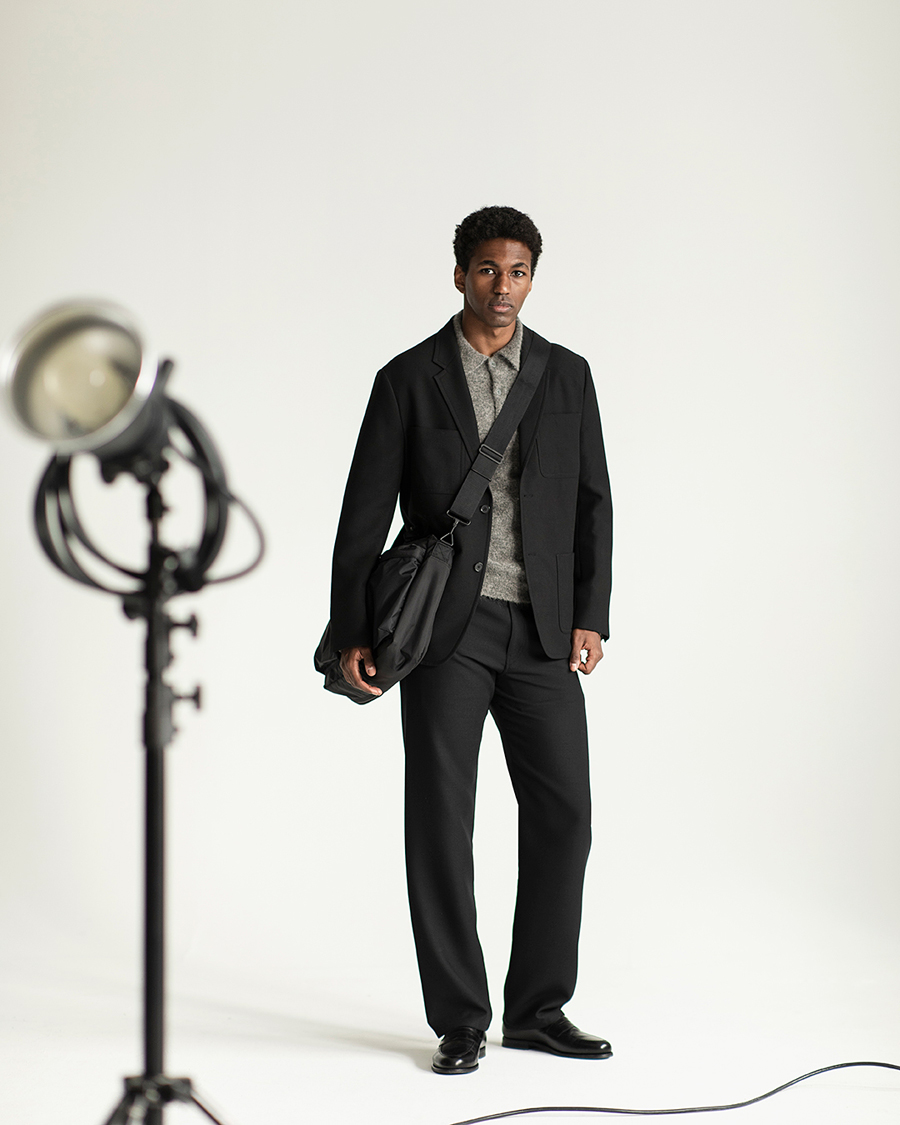 Herren | Pullover | Sunflower | Mohair Knitted Polo Grey Melange