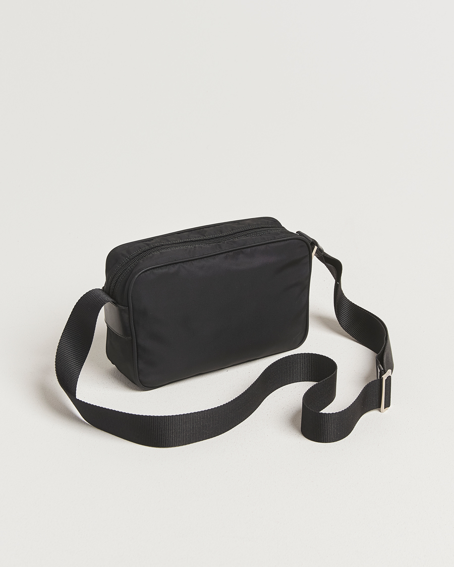 Herren | Prada Pre-Owned Tessuto Nylon Leather Shoulder Bag Black | Prada Pre-Owned | Tessuto Nylon Leather Shoulder Bag Black