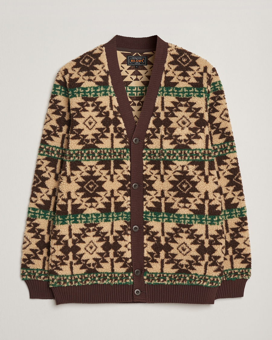 Herren | Pullover | BEAMS PLUS | Boa Fleece Cardigan Brown