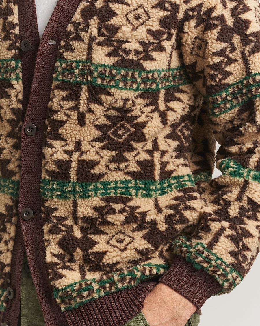 Herren | Pullover | BEAMS PLUS | Boa Fleece Cardigan Brown