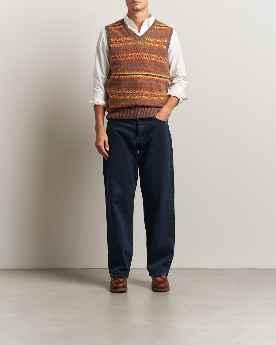 Herren | Pullover | BEAMS PLUS | Fairisle Knit Vest Light Brown