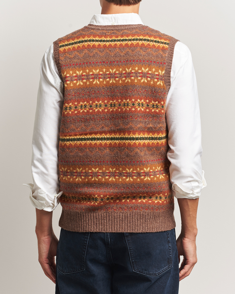 Herren | Pullover | BEAMS PLUS | Fairisle Knit Vest Light Brown