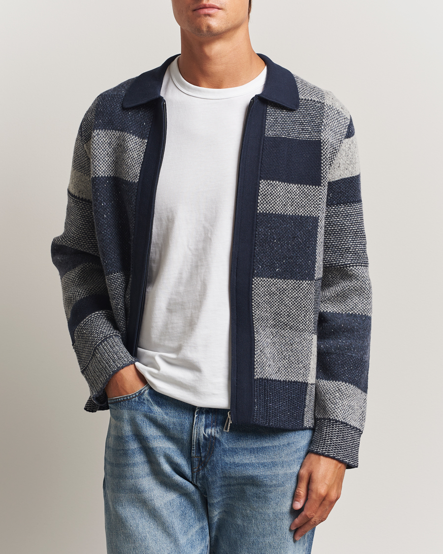 Herren | Pullover | PS Paul Smith | Colourblocked Knitted Full Zip Blue Multi
