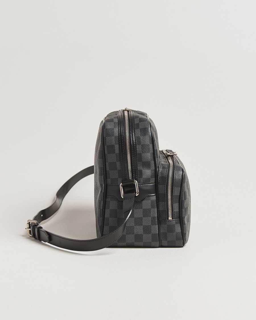 Herren | Pre-Owned & Vintage Bags | Louis Vuitton Pre-Owned | Leoh Shoulder Bag Damier Graphite