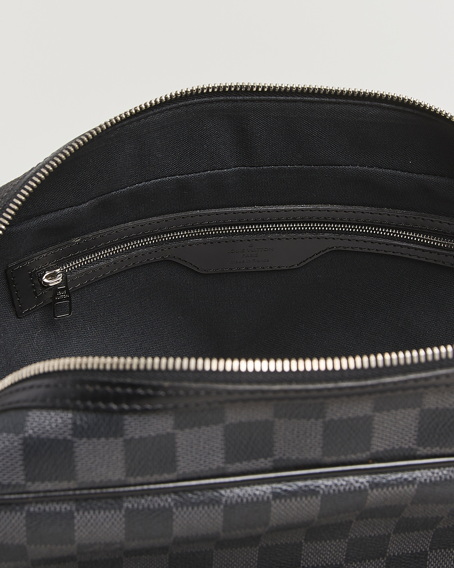 Herren | Pre-Owned & Vintage Bags | Louis Vuitton Pre-Owned | Leoh Shoulder Bag Damier Graphite