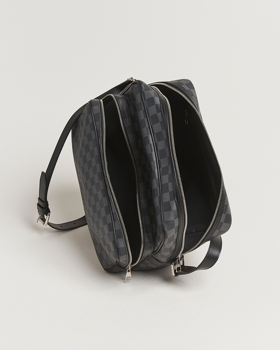 Herren | Pre-Owned & Vintage Bags | Louis Vuitton Pre-Owned | Leoh Shoulder Bag Damier Graphite