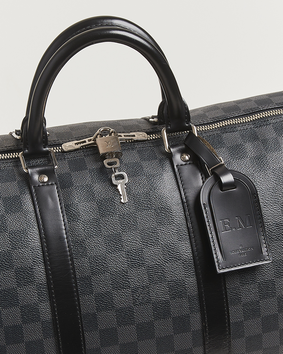 Herren | Louis Vuitton Pre-Owned Keepall Bandoulière 55 Damier Graphite | Louis Vuitton Pre-Owned | Keepall Bandoulière 55 Damier Graphite