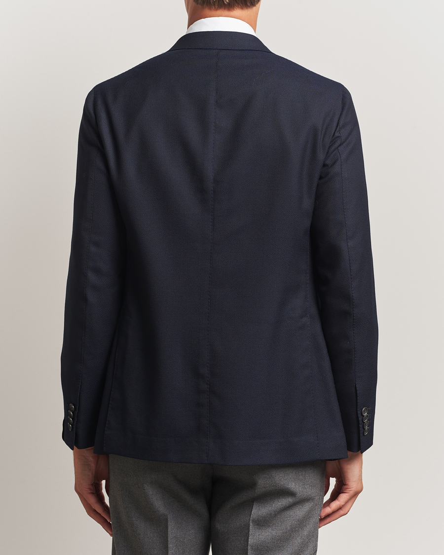 Herren | Sakkos | Caruso | Aida Wool Hopsack Blazer Navy