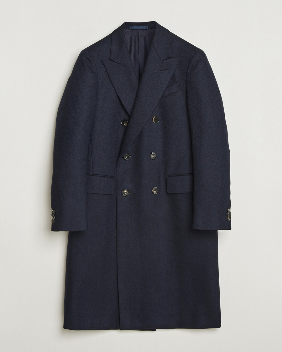 Herren | Jacken | Caruso | Aida Double Breasted Wool Coat Navy