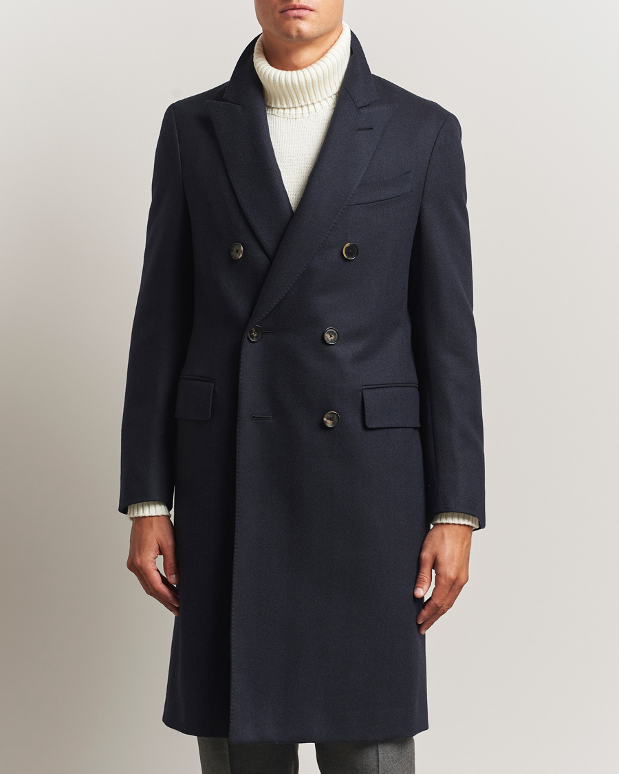 Herren | Jacken | Caruso | Aida Double Breasted Wool Coat Navy