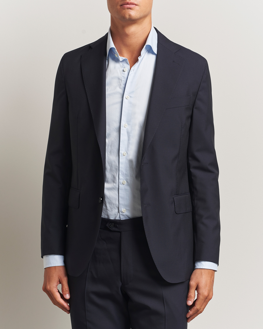 Herren | Sakkos | Oscar Jacobson | Fogerty Wool Blazer Navy