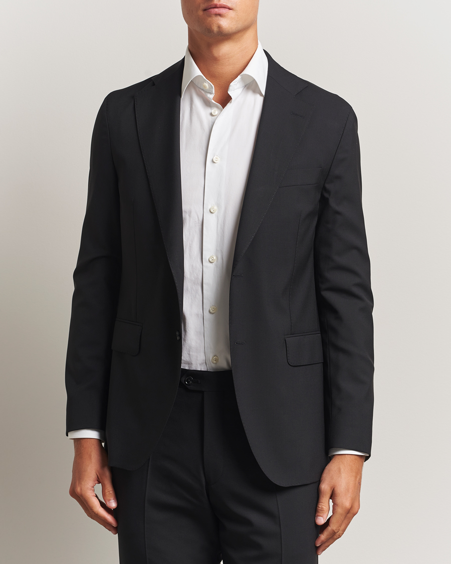 Herren | Sakkos | Oscar Jacobson | Fogerty Wool Blazer Black