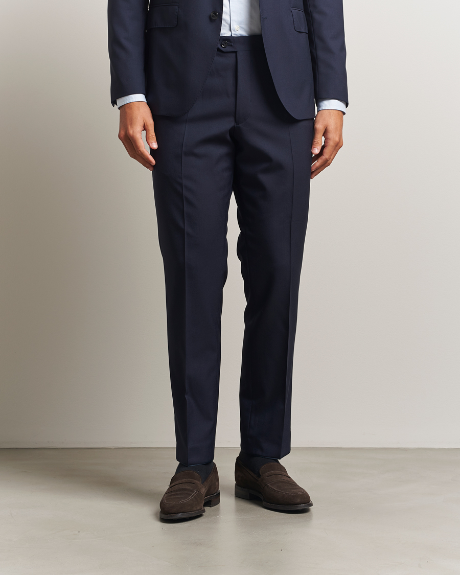 Herren | Hosen | Oscar Jacobson | Dandy Wool Trousers Blue