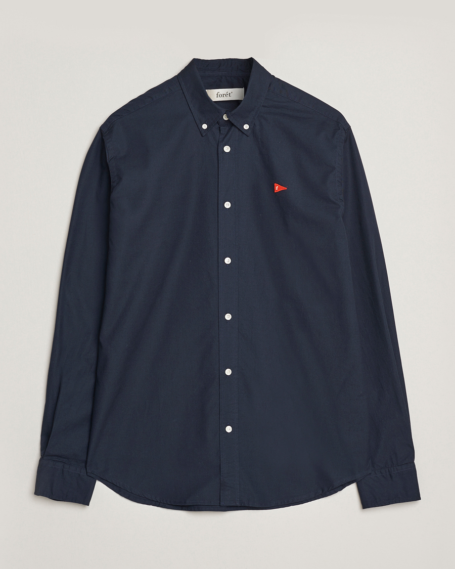 Herren | Hemden | Forét | Flag Regular Fit Oxford Shirt Navy