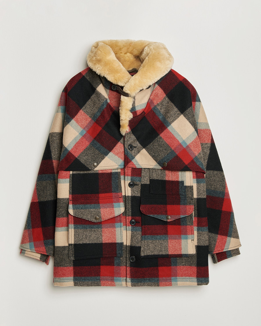 Herren | Jacken | Filson | Wool Lined Packer Coat Red/Cream/Blue Plaid