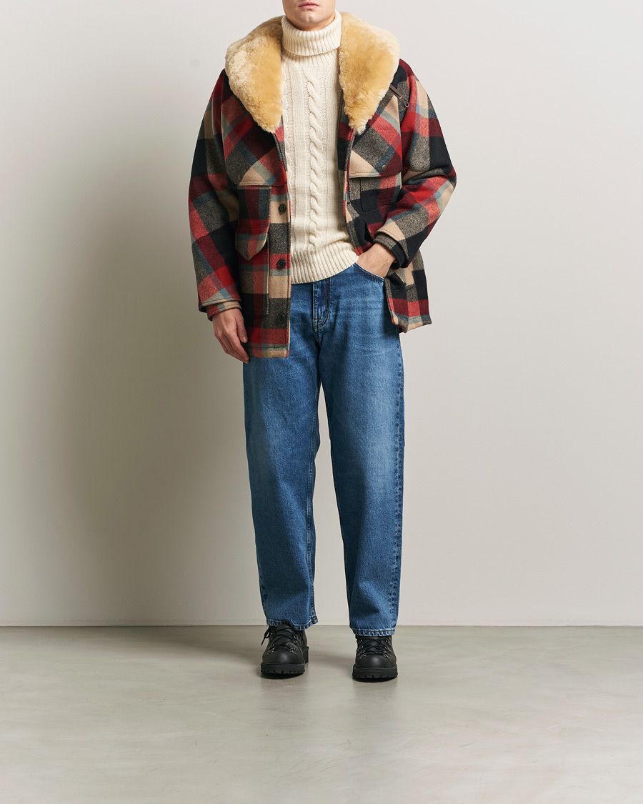 Herren | Jacken | Filson | Wool Lined Packer Coat Red/Cream/Blue Plaid