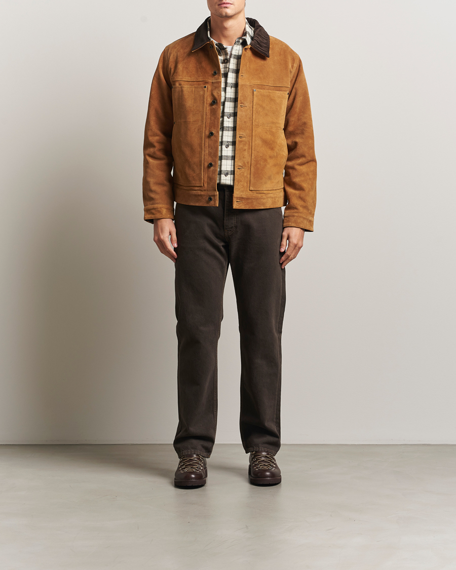 Herren | Jacken | Filson | Short Lined Suede Cruiser Saddle Brown