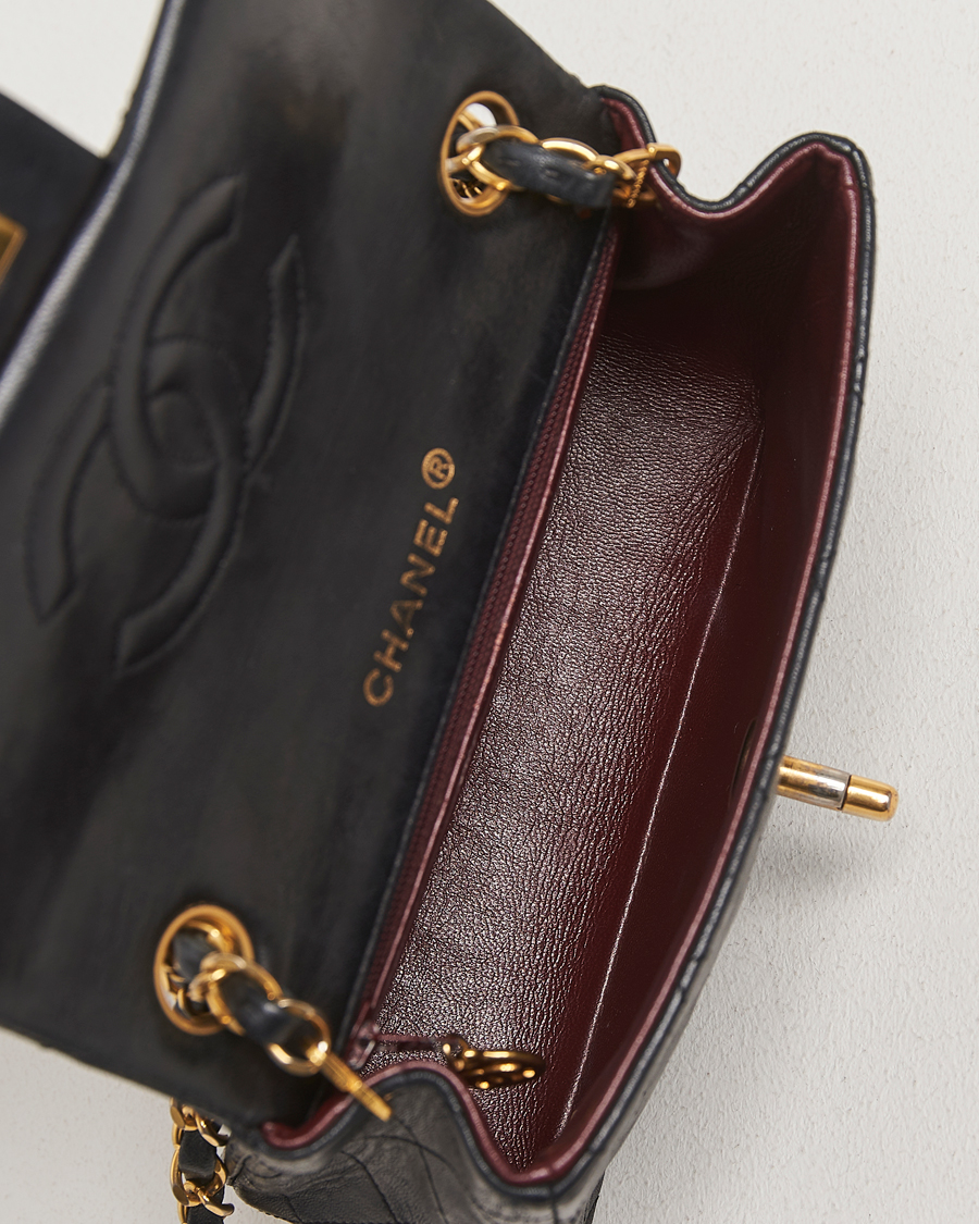 Herren | Chanel Pre-Owned Classic Mini Flap Bag Black | Chanel Pre-Owned | Classic Mini Flap Bag Black