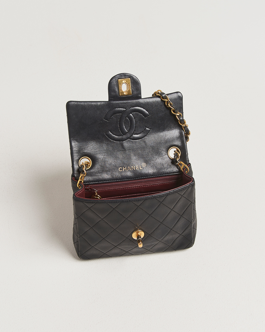 Herren | Chanel Pre-Owned Classic Mini Flap Bag Black | Chanel Pre-Owned | Classic Mini Flap Bag Black