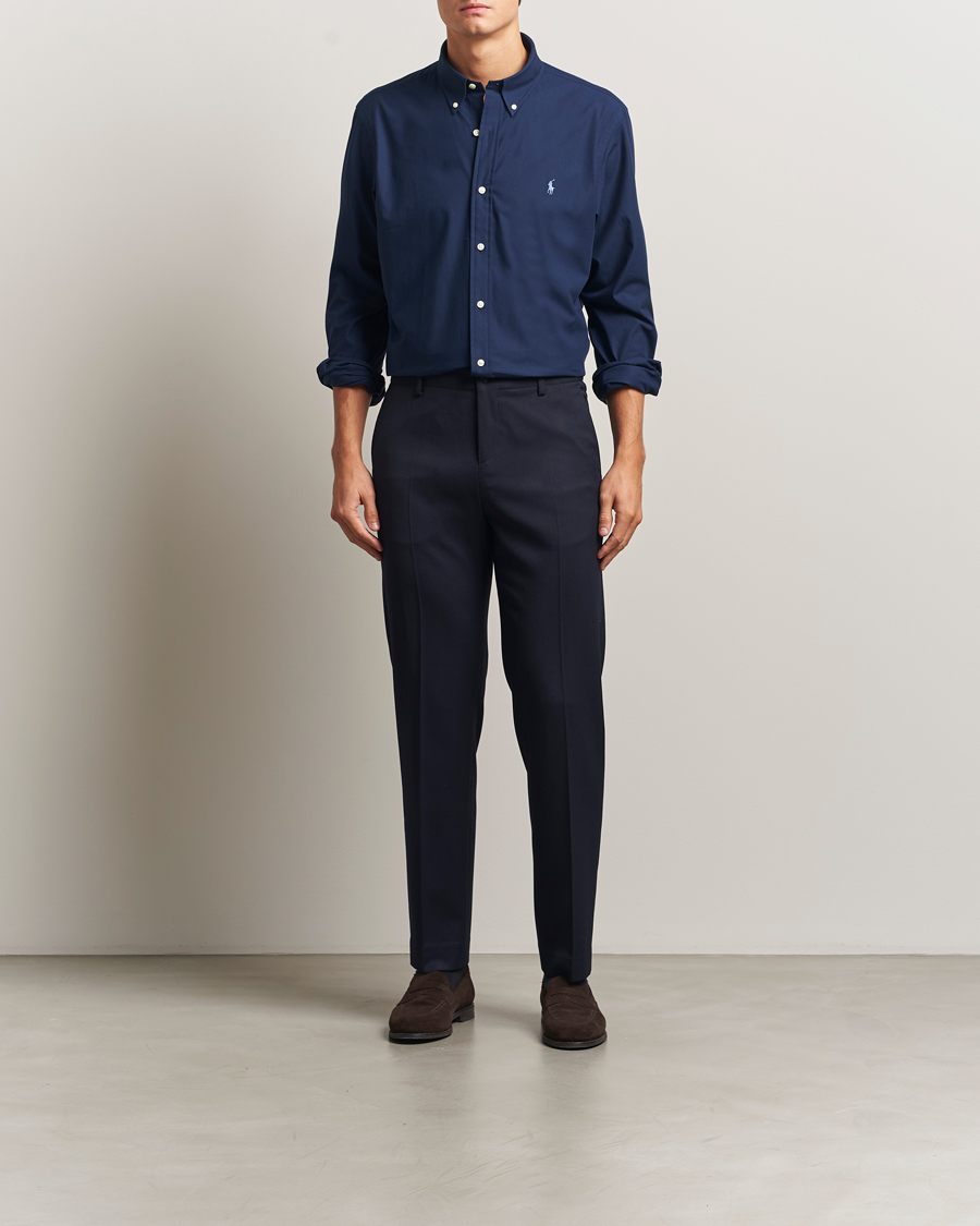 Herren | Hemden | Polo Ralph Lauren | Custom Fit Stretch Poplin Shirt Newport Navy