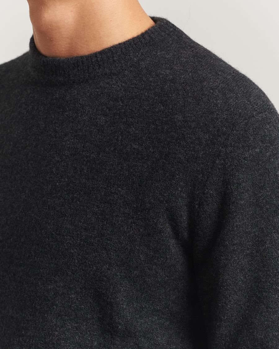 Herren | Pullover | Filippa K | Yak Knitted Sweater Charcoal Melange