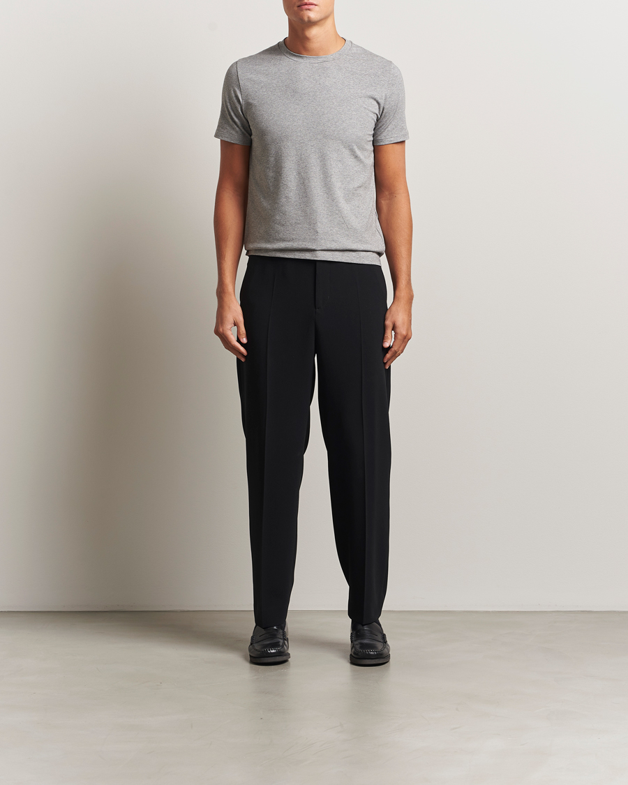 Herren | T-Shirts | Filippa K | Soft Lycra T-Shirt Mid Grey Melange