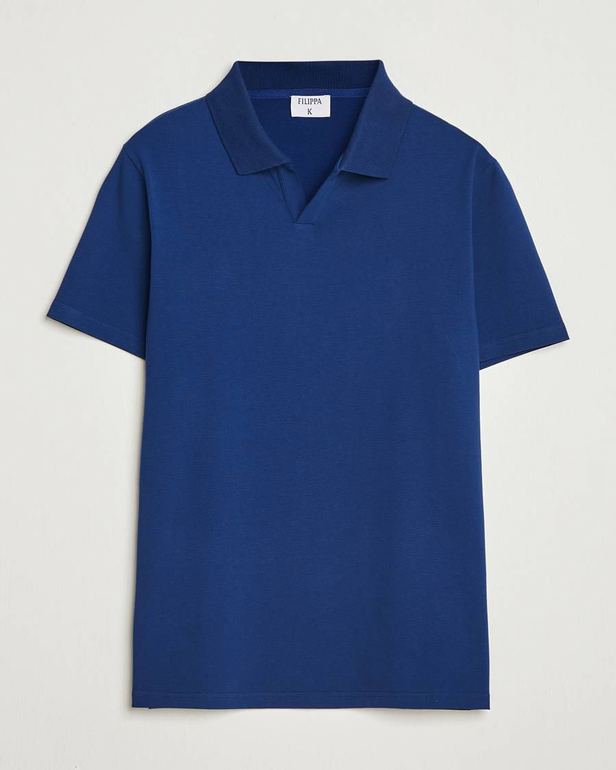 Herren | Poloshirts | Filippa K | Soft Lycra Polo T-Shirt Royal Navy