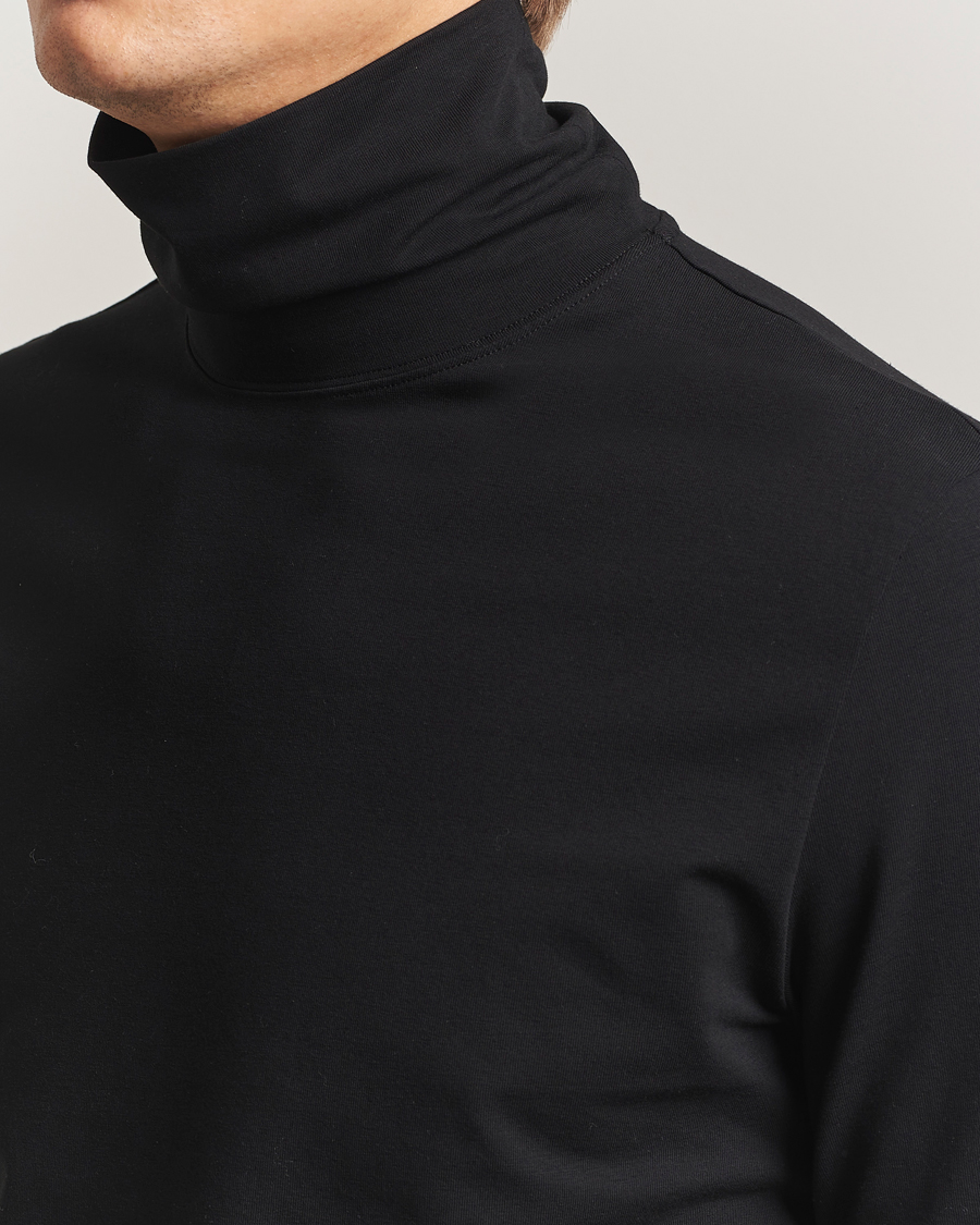 Herren | Pullover | Filippa K | Organic Cotton Stretch Turtleneck Black
