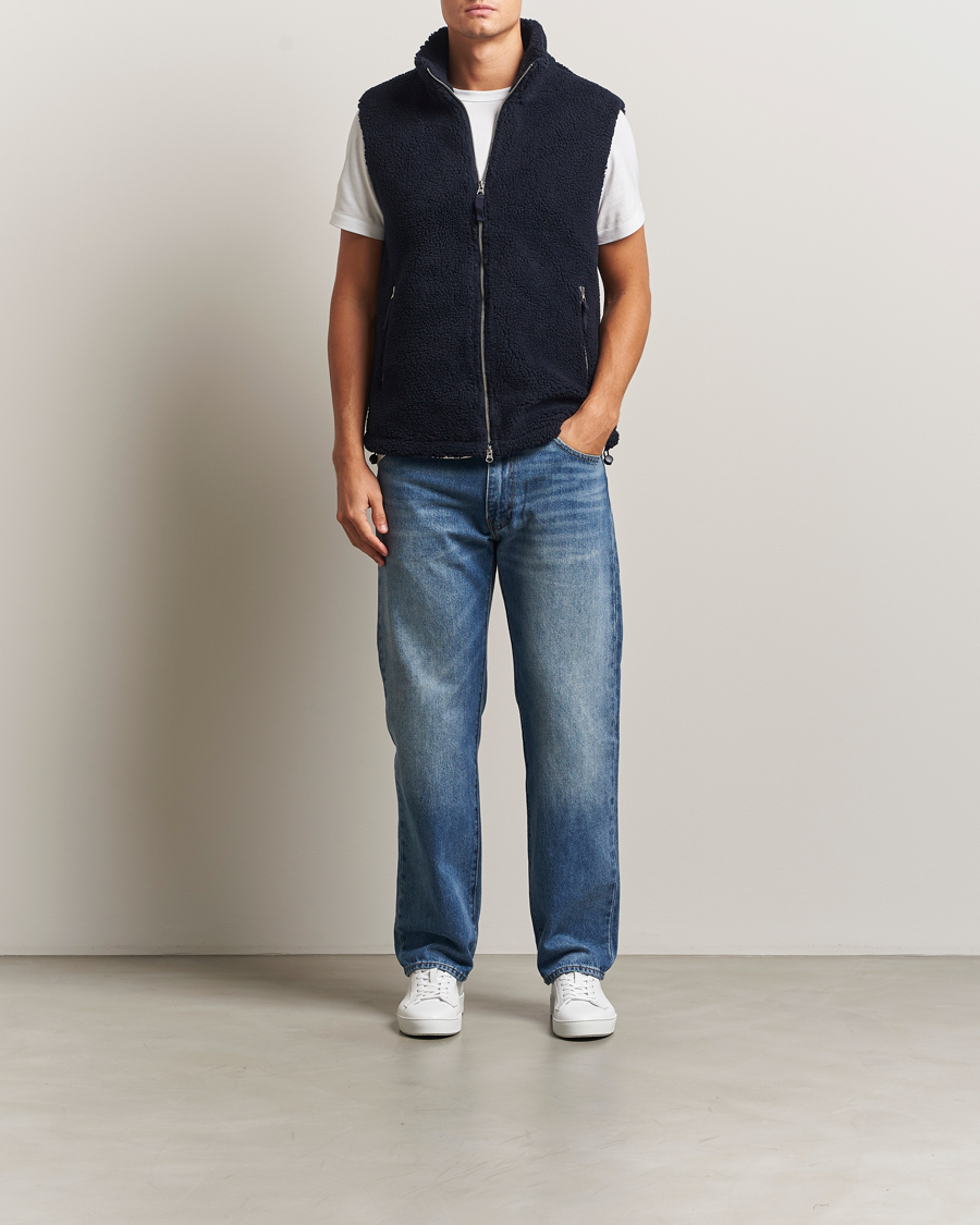 Herren | Jacken | A Day's March | Ajo Pile Vest Navy