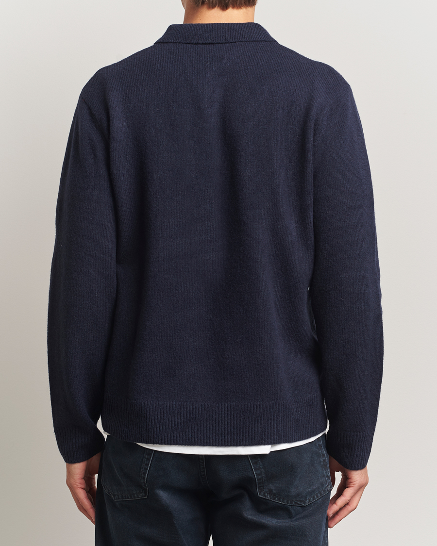 Herren | Pullover | A Day's March | Avoch Lambswool Polo Navy