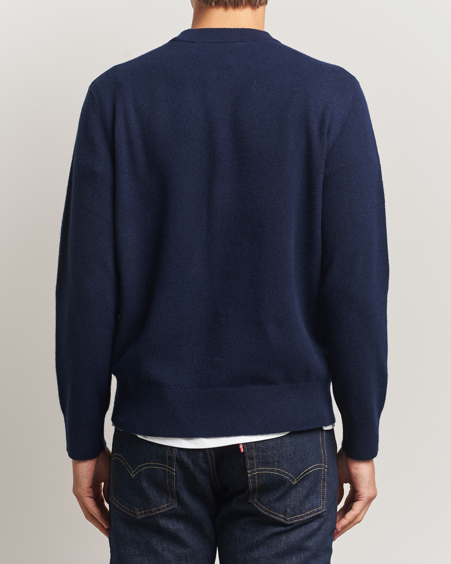 Herren | Pullover | A Day's March | Marlow Cashmere Blend Sweater Navy