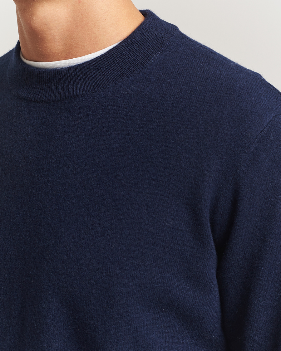 Herren | Pullover | A Day's March | Marlow Cashmere Blend Sweater Navy