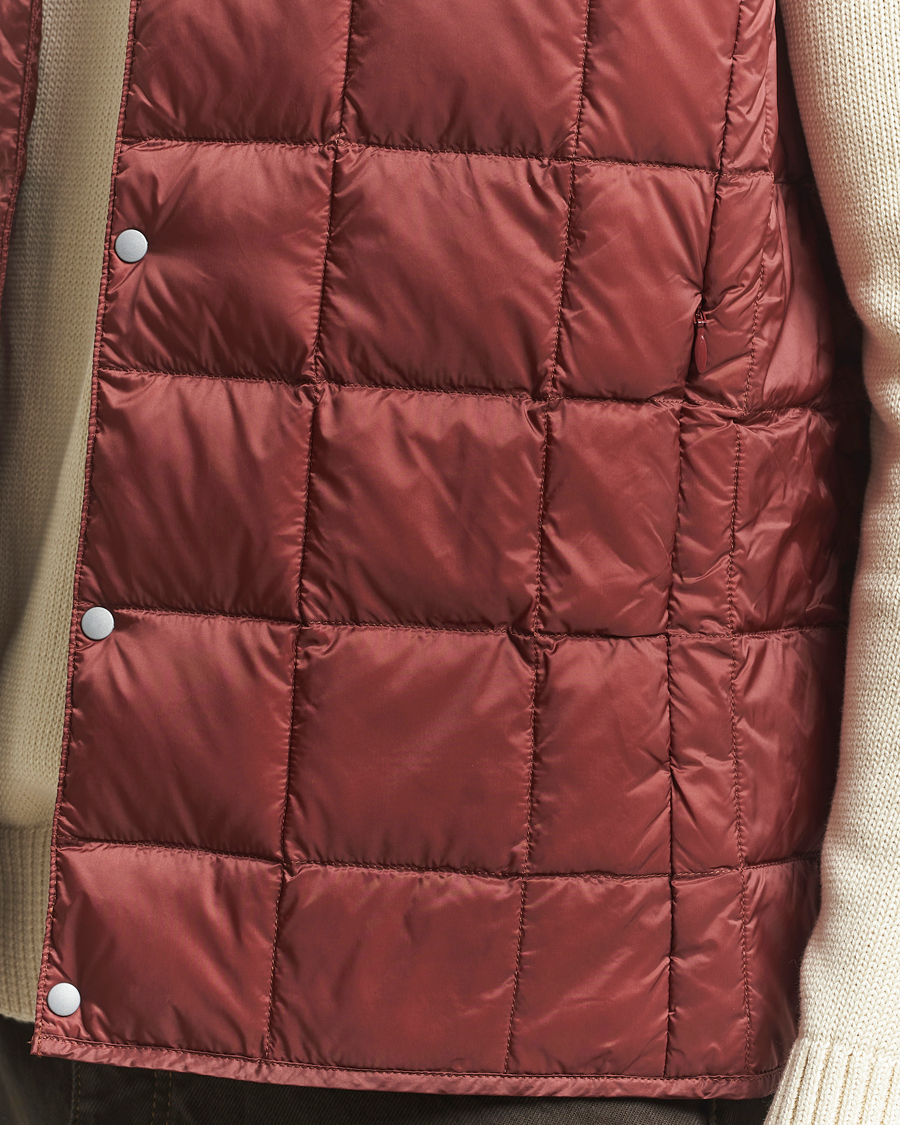 Herren | Jacken | TAION | V-Neck Lightweight Down Vest Dark Red