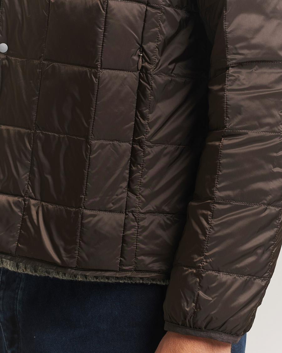 Herren | Jacken | TAION | Crew Neck Button Down Jacket Dark Choco