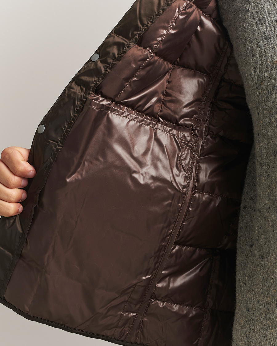 Herren | Jacken | TAION | Crew Neck Button Down Jacket Dark Choco