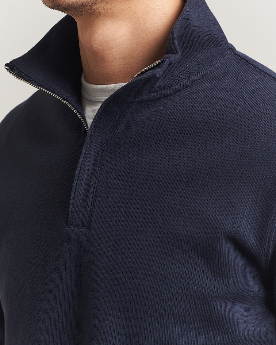 Herren | Pullover | Gant | Light Sacker Rib Half Zip Evening Blue