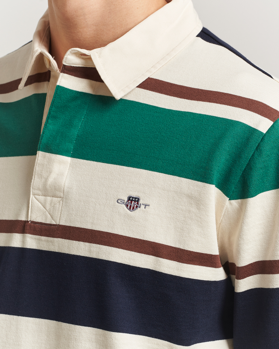 Herren | Pullover | GANT | Striped Heavy Rugger Cream Multi