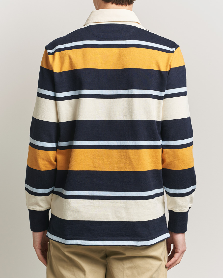 Herren | Pullover | GANT | Striped Heavy Rugger Evening Blue Multi