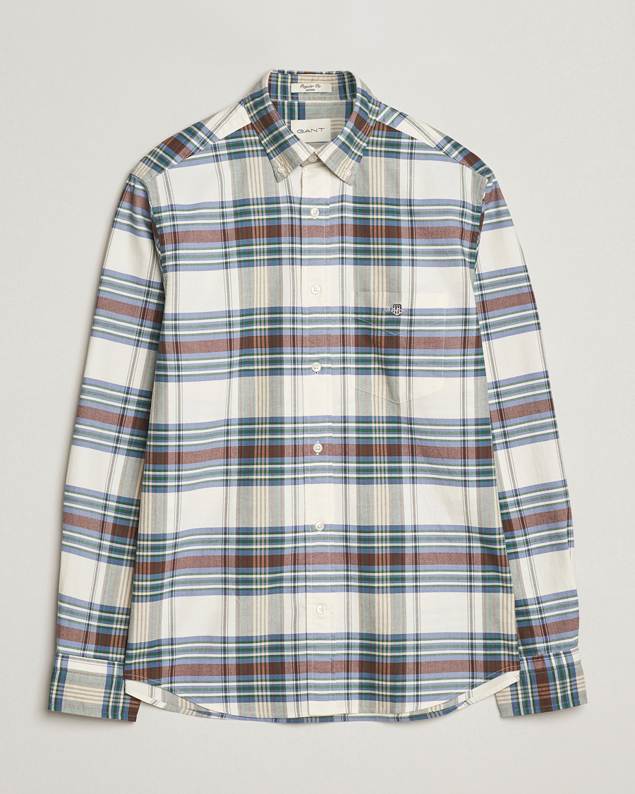 Herren | Hemden | Gant | Regular Fit Oxford Checked Shirt Woody Green