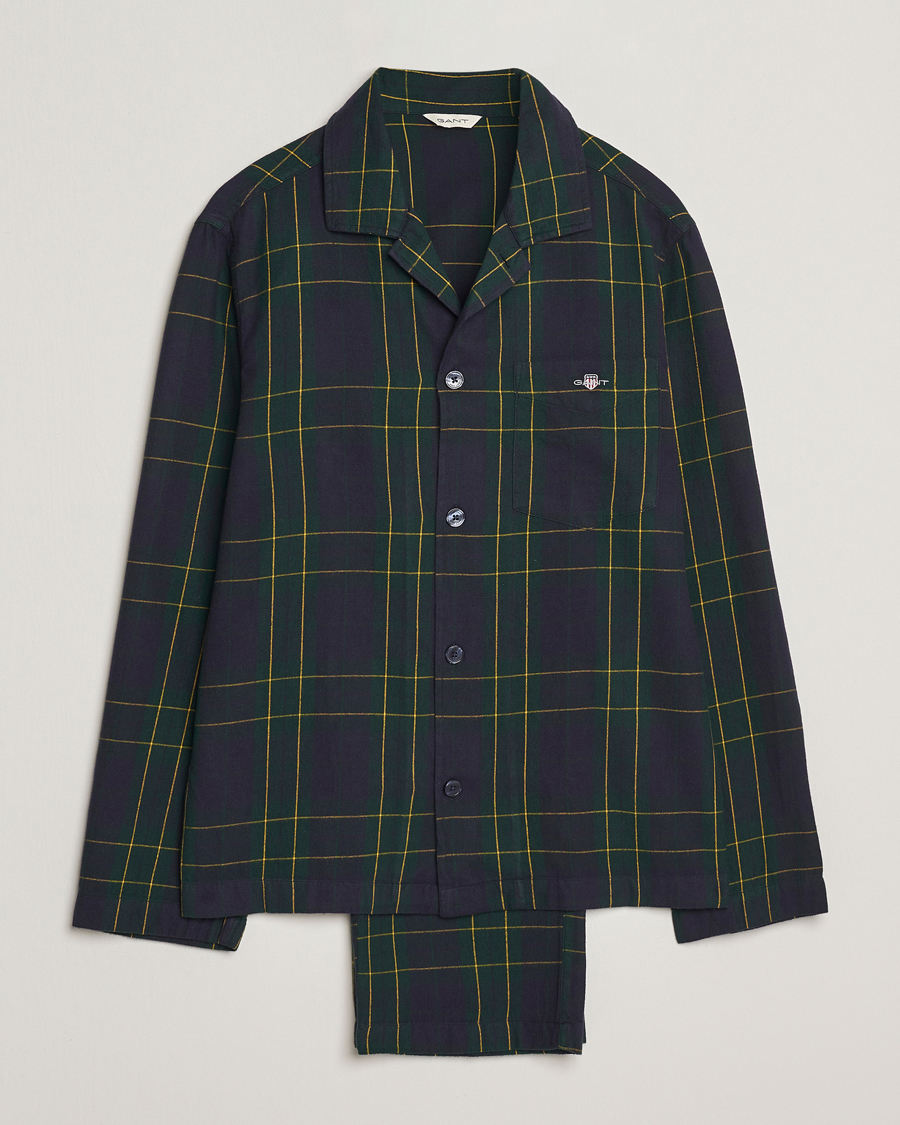 Herren | Schlafanzüge & Bademäntel | GANT | Flannel Checked Pyjama Set Forest Green