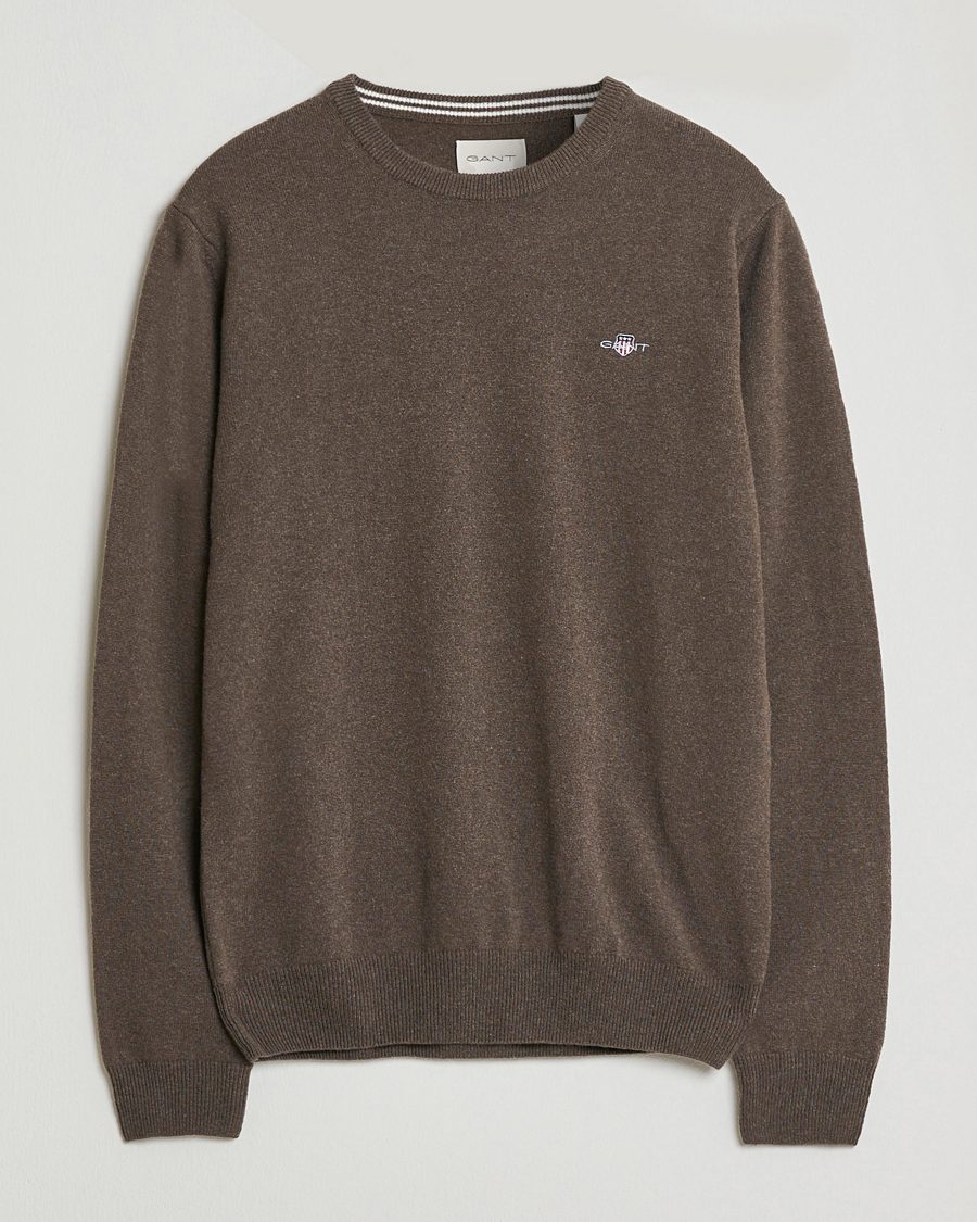 Herren | Pullover | GANT | Superfine Lambswool Crew Neck Seawood Melange