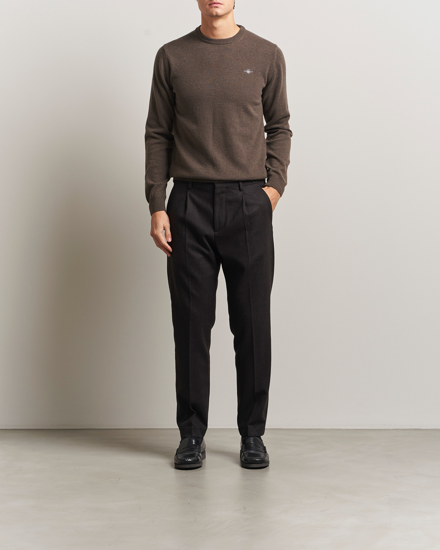 Herren | Pullover | GANT | Superfine Lambswool Crew Neck Seawood Melange