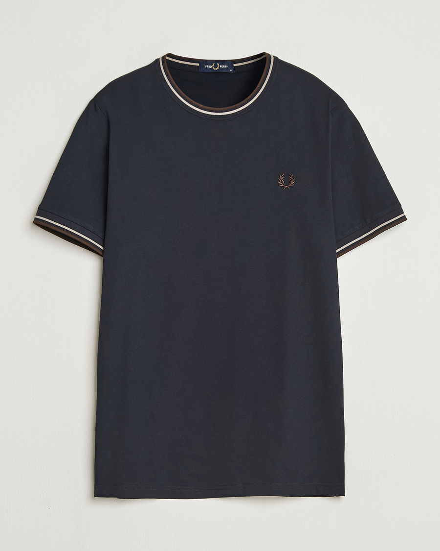 Herren | T-Shirts | Fred Perry | Twin Tipped T-Shirt Navy