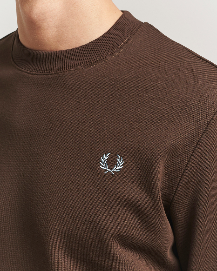 Herren | Pullover | Fred Perry | Crew Neck Sweatshirt Burnt Tobacco